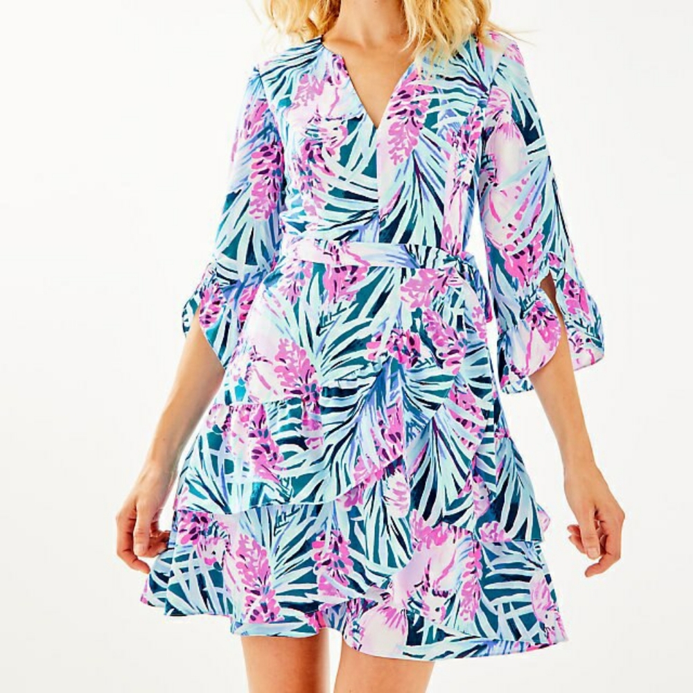Laeda Stretch Wrap Dress